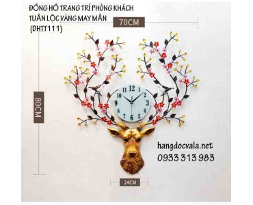 ĐỒNG HỒ TRANG TRÍ PHÒNG KHÁCH-TUẦN LỘC VÀNG MAY MẮN